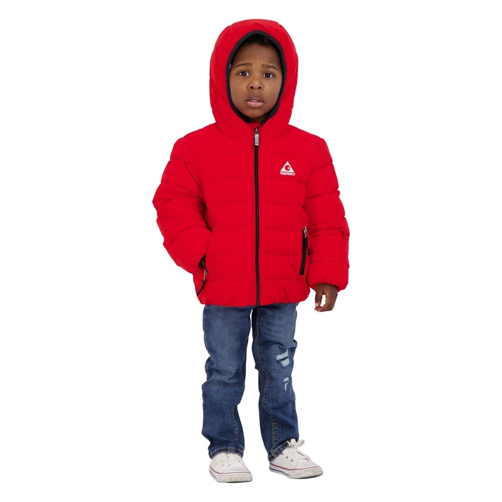 Gerry Weber Gray and Red Puffer Winter Jacket | Size 3T